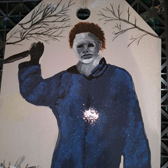 Michael Myers Halloween Art on Wood Hand Painted - Picture 3 of 12